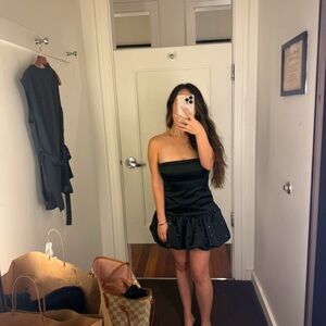 NWT Black Strapless Mini Dress